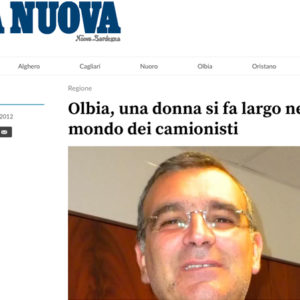 Olbia, una donna si fa largo nel mondo dei camionisti.