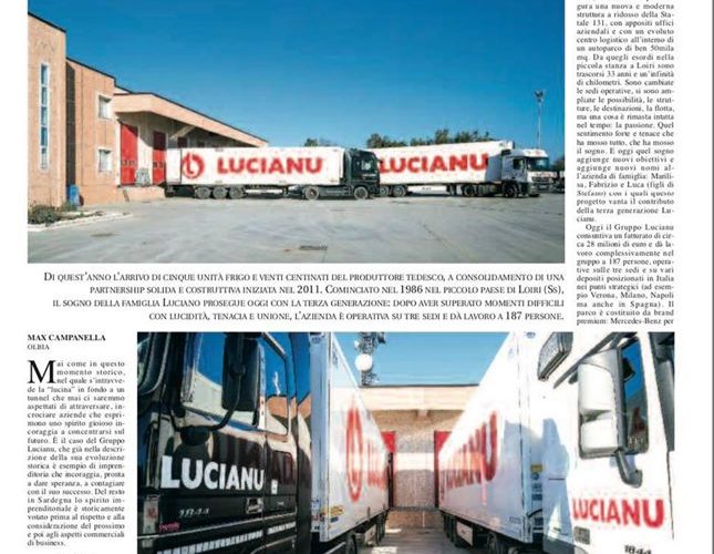 Il Mondo dei Trasporti parla di Lucianu